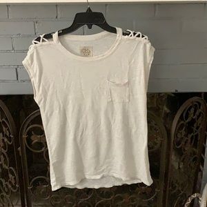 Chaser Cream Linen Tee